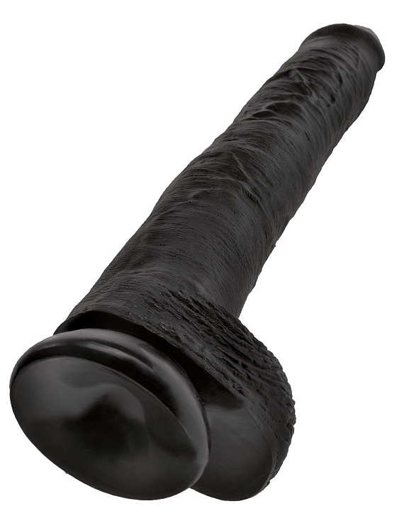 Чёрный фаллоимитатор-гигант 14  Cock with Balls - 37,5 см. Pipedream