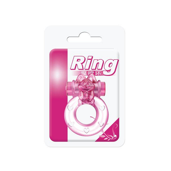 Розовое эрекционное кольцо с вибрацией Ring - фото 7