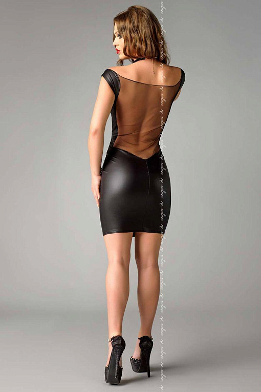 Облегающее платье Joline из материала под кожу - 80% полиэстер, 20% эластан