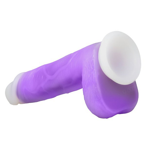 Фиолетовый вибратор-реалистик Encore 8 Inch Vibrating Dildo - 21,6 см. - фото 5