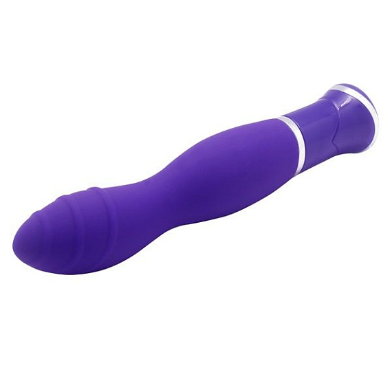 Фиолетовый вибратор ECSTASY Rippled Vibe - 19,5 см. - силикон