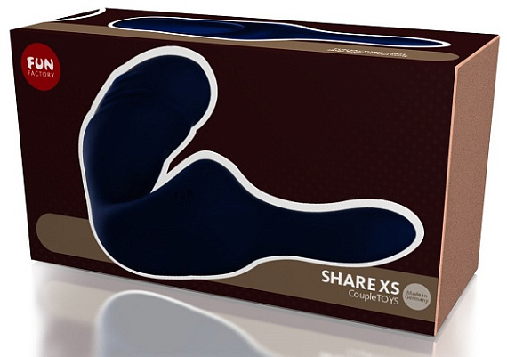 Безремневой синий страпон Share XS - силикон