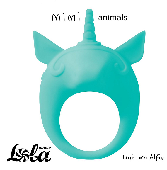 Зеленое эрекционное кольцо Unicorn Alfie - силикон