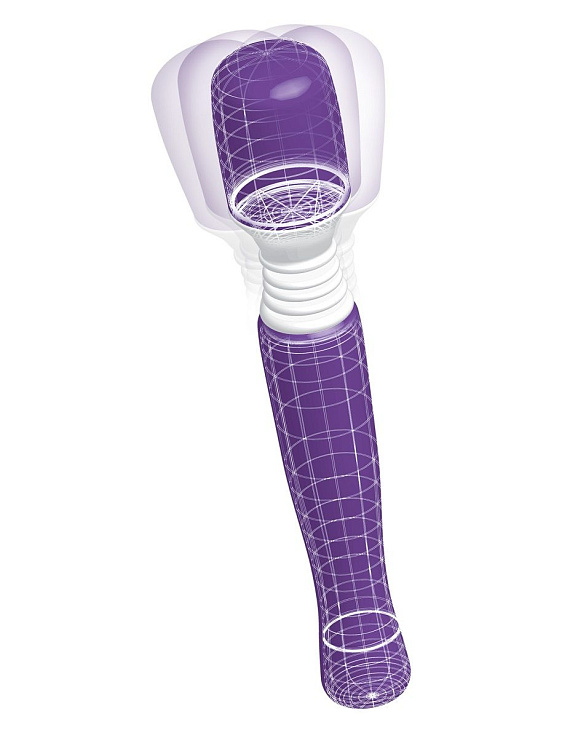 Фиолетовый вибромассажер для тела и эрогенных зон Maxi Wanachi - анодированный пластик, силикон