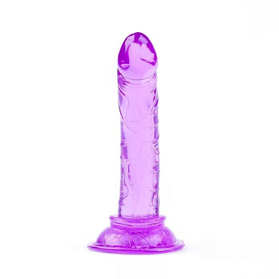 Фиолетовый анальный фаллоимитатор на присоске - 12 см. - поливинилхлорид (ПВХ, PVC)