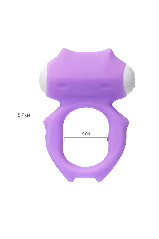 Фиолетовое виброкольцо на пенис Zort - фото 8