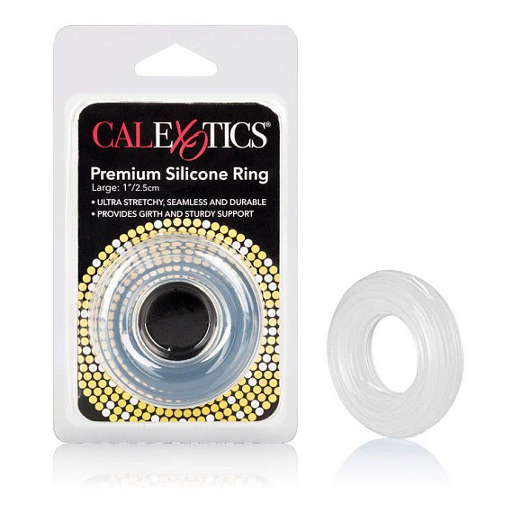 Прозрачное эрекционное кольцо Premium Silicone Ring Large от Intimcat