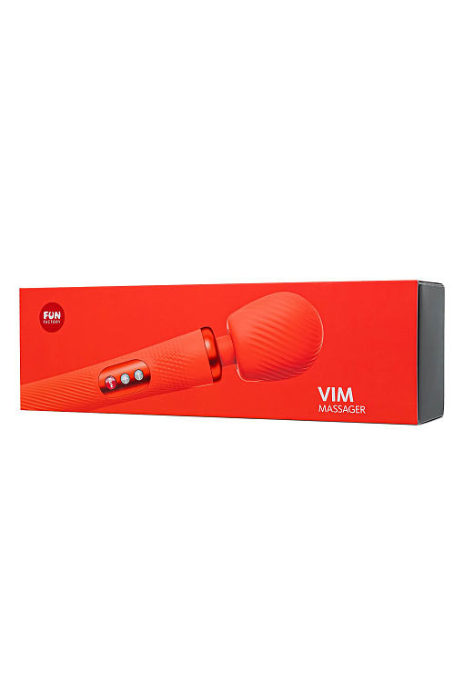 Оранжевый вибромассажер Vim Vibrating Wand - 31,3 см. - фото 6