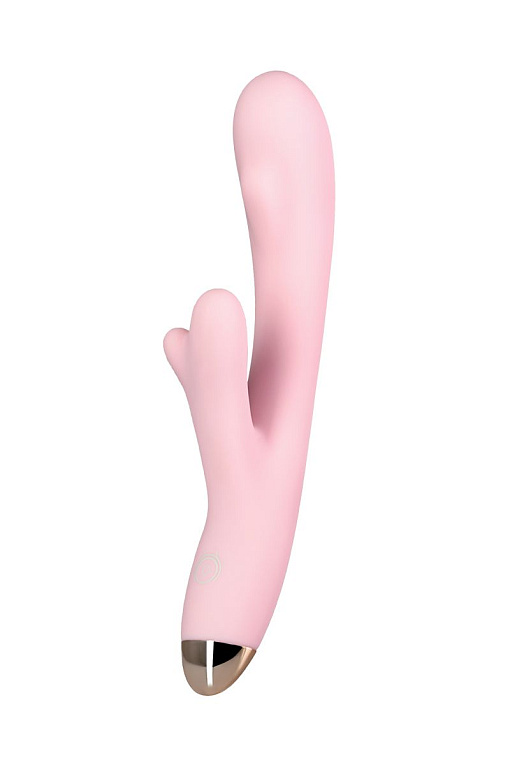 Розовый вибромассажер MERYL со стимулятором клитора - 22,5 см. Eromantica