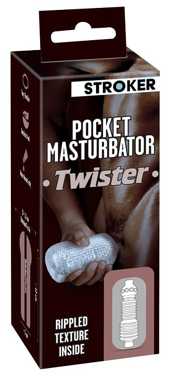 Прозрачный мастурбатор Pocket Masturbator Twister - фото 6