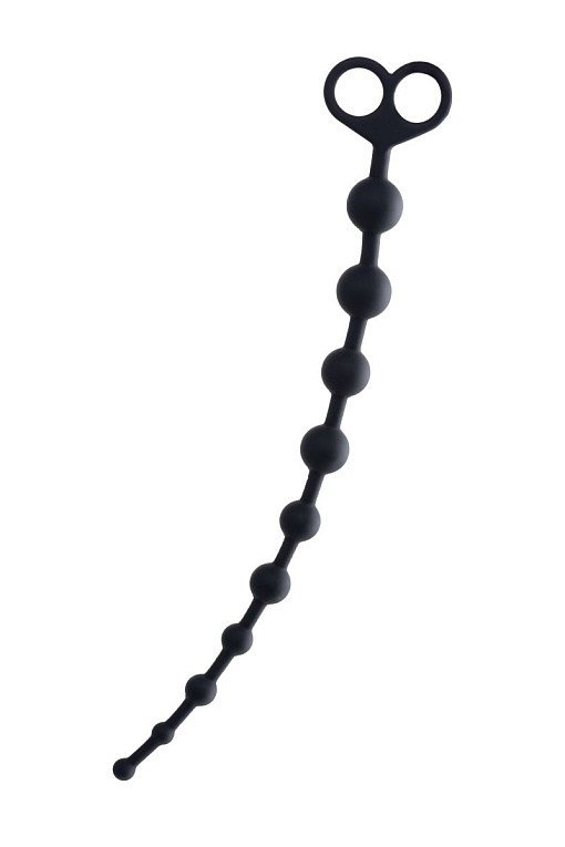 Черные анальные бусы Cephei - 33,5 см. POPO Pleasure