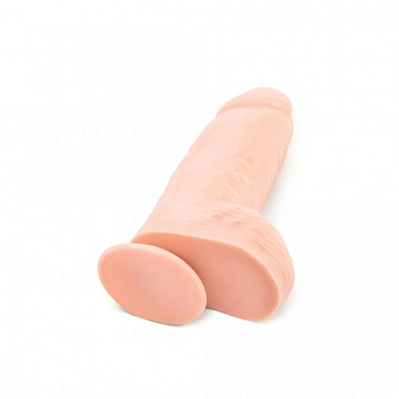 Телесный фаллоимитатор на присоске Pink Vibe - 22 см. - силикон
