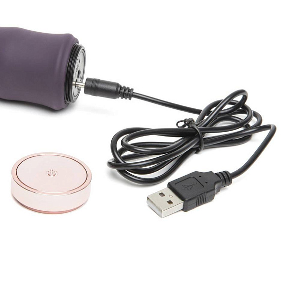 Фиолетовый вибратор с волнообразным стволом Deep Inside Rechargeable Classic Wave Vibrator - 16,5 см. от Intimcat
