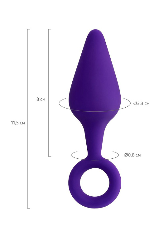 Фиолетовая анальная втулка с ограничительным колечком - 11,5 см. - фото 8