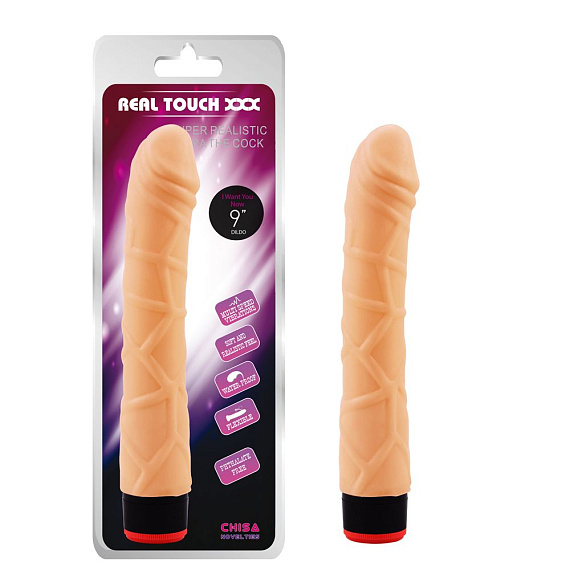 Телесный вибратор-реалистик 9” Vibe Cock - 21,5 см. - термопластичный эластомер (TPE)