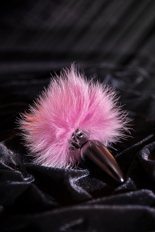 Анальная втулка с розовым заячьим хвостом - фото 8