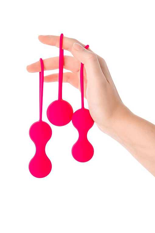 Набор из 3 розовых вагинальных шариков со шнурком - фото 10