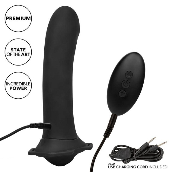 Черный женский страпон с вибрацией Me2 Remote Rumbler - 16,5 см. - фото 7