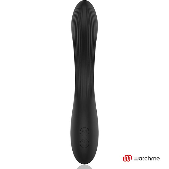 Черный вибратор с пультом-часами Anne s Desire Curve G-Spot Vibe Wireless Watchme - 20,5 см. DreamLove