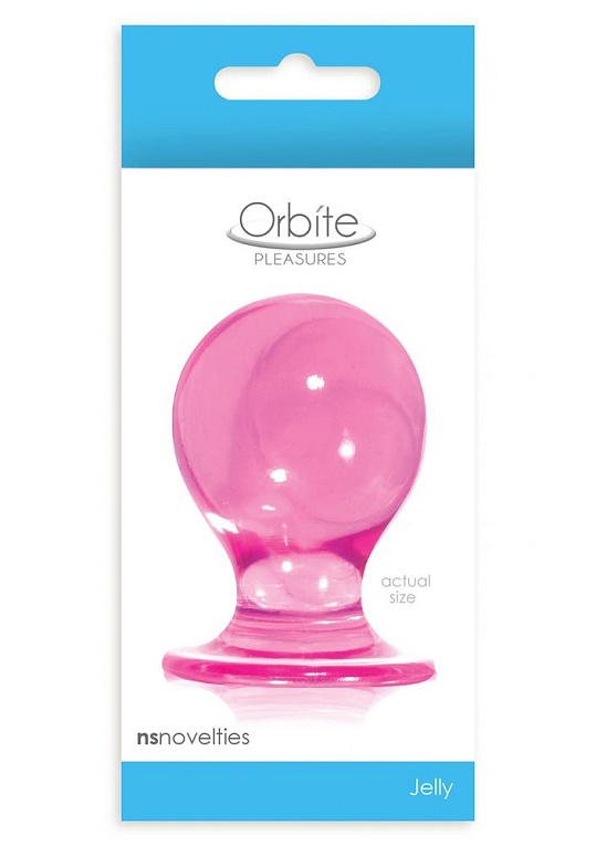 Большая розовая анальная пробка Orbite - 6,8 см. - термопластичный эластомер (TPE)