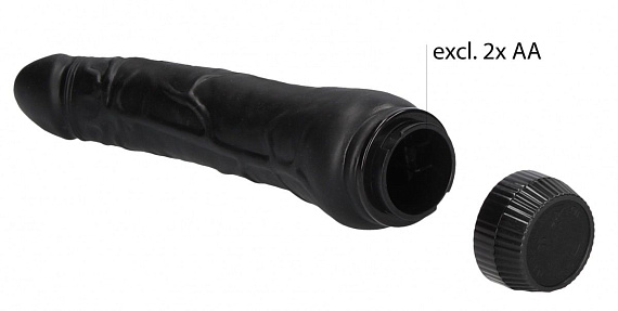 Черный вибромассажер Multispeed G-Spot Vibrator - 23,5 см. - поливинилхлорид (ПВХ, PVC)