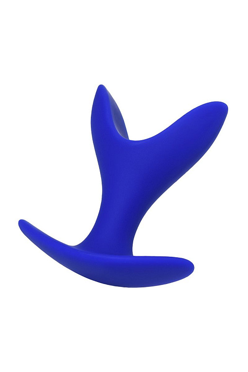 Синяя силиконовая расширяющая анальная пробка Bloom - 8,5 см. - силикон