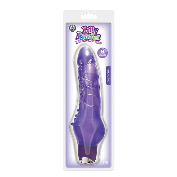 Фиолетовый вибратор Jelly Rancher 8 Vibrating Massager - 23,4 см. - термопластичный эластомер (TPE)