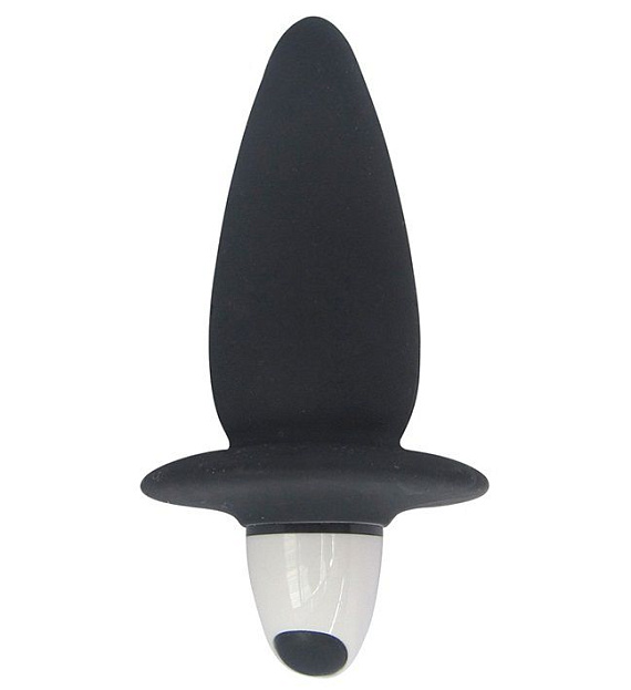 Чёрная силиконовая вибровтулка PLAY CANDI CORN POP BLACK - 8 см.