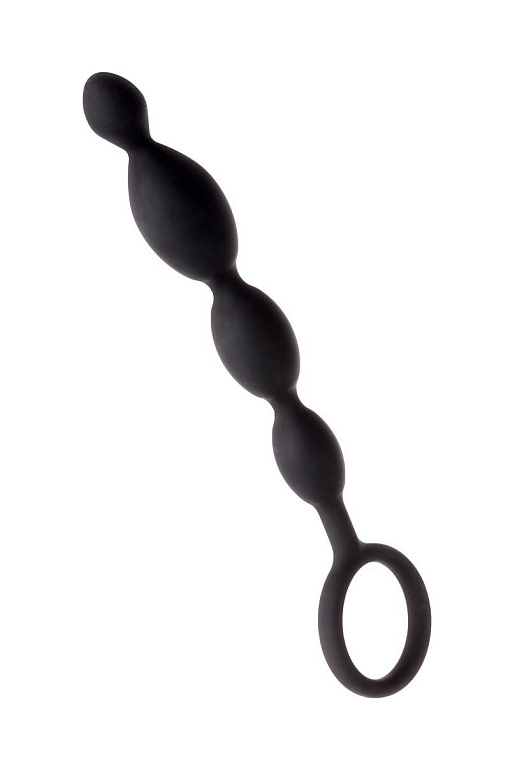 Анальная цепочка черного цвета A-toys - 19,5 см. - Термопластичная резина (TPR)