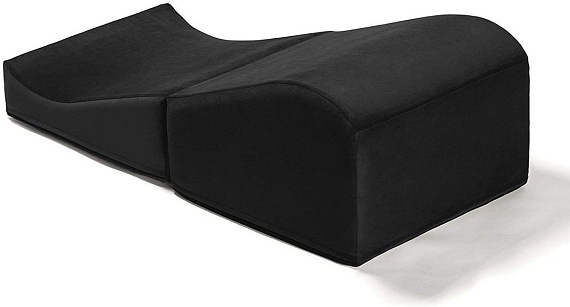 Черная большая вельветовая подушка для любви Liberator Retail Flip Ramp - 100% полиэстер