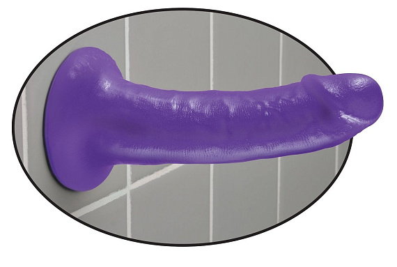 Фиолетовый фаллоимитатор 6  Slim Dillio - 17 см. от Intimcat