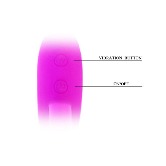 Розовый вибратор со стимуляцией клитора и ануса - 22,5 см. - фото 5