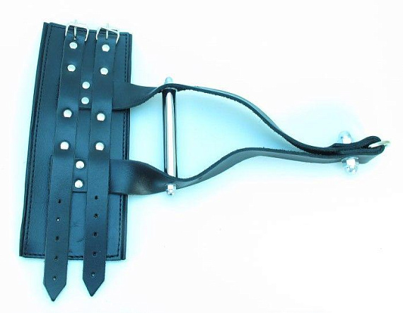 Черный кожаные наручники для подвешивания - натуральная кожа