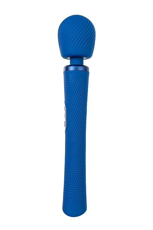 Синий вибромассажер Vim Vibrating Wand - 31,3 см. - фото 5