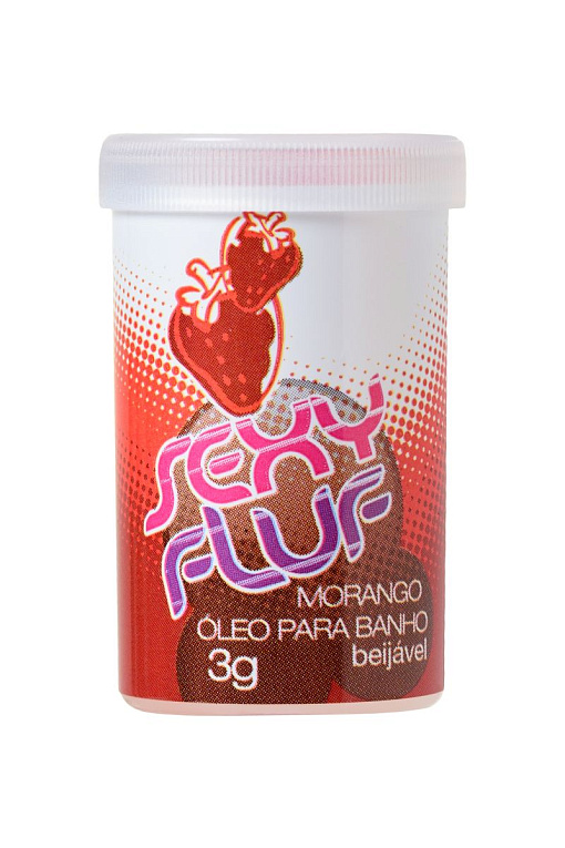 Масло для ванны и массажа INTT SEXY FLUF с ароматом клубники - 2 капсулы (3 гр.) - 