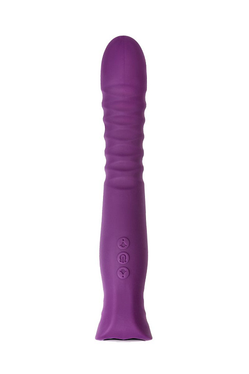 Фиолетовый гибкий вибратор Lupin с ребрышками - 22 см. от Intimcat