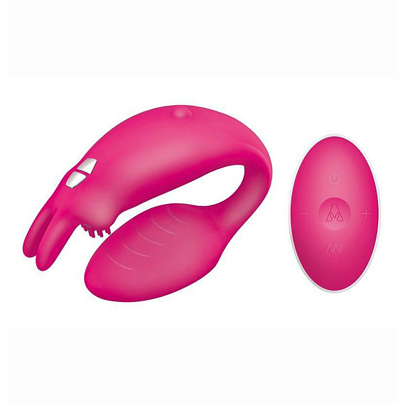 Розовый вибратор для пар The Couples Rabbit - силикон