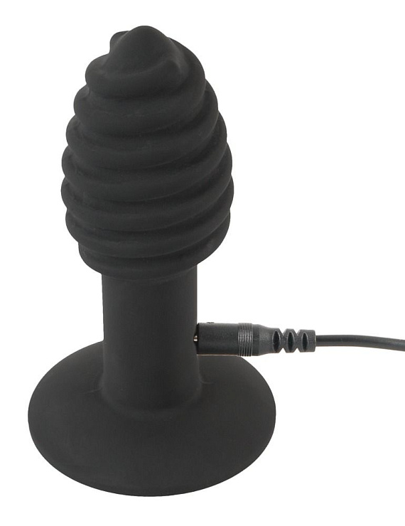 Черная анальная вибропробка Twist Butt Plug - 10,7 см. - фото 5