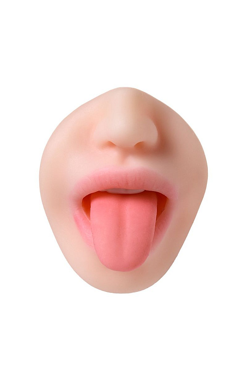 Телесный двусторонний мастурбатор Fruity Tongue - ротик и вагина - фото 5