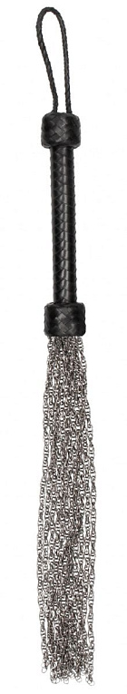 Черная многохвостая металлическая плеть Metal Chain Flogger - 53 см. от Intimcat