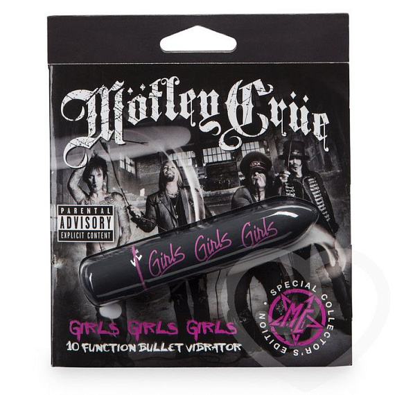 Чёрная вибропуля Motley Crue Girls