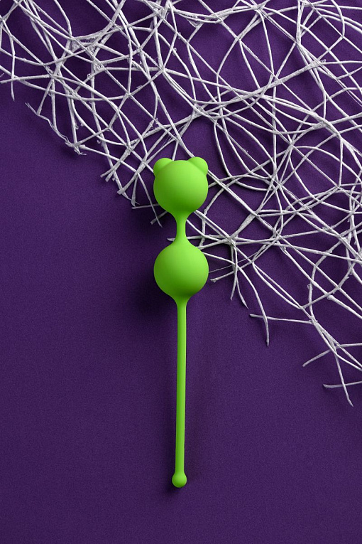 Зеленые вагинальные шарики A-Toys с ушками - фото 6
