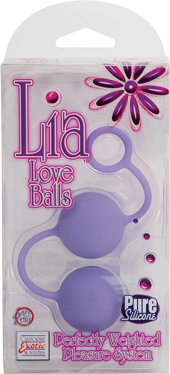 Фиолетовые вагинальные шарики Lia Love Balls от Intimcat