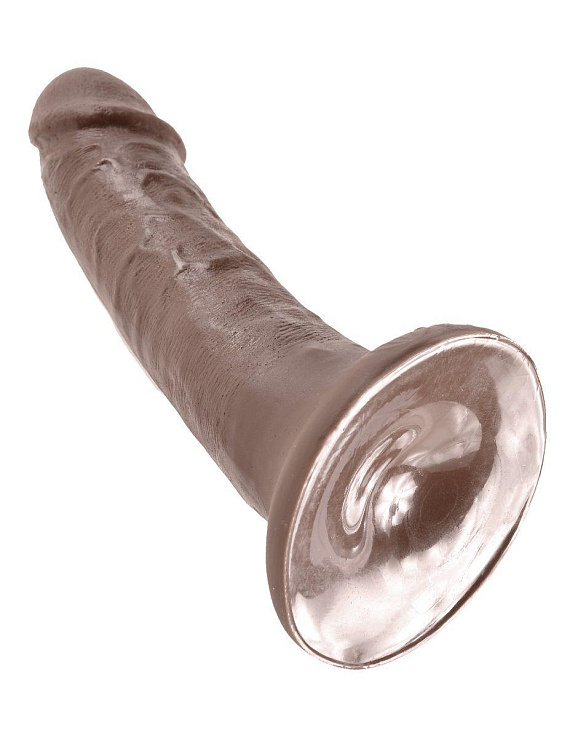 Коричневый фаллоимитатор на присоске 6  Cock - 15,2 см. от Intimcat