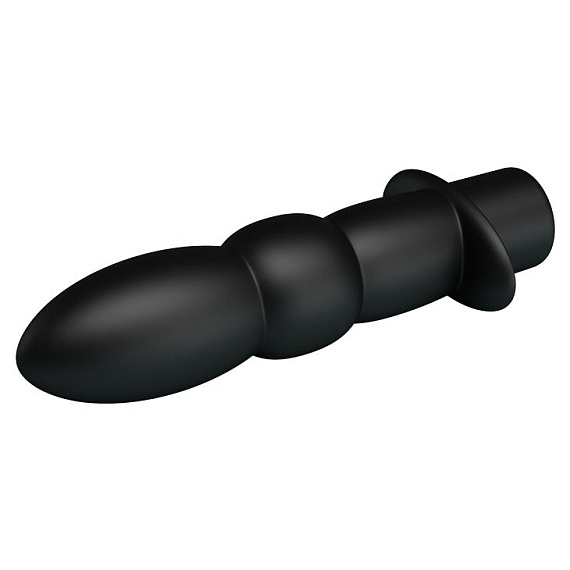 Черный анальный вибромассажер Wyatt - 11,5 см. от Intimcat
