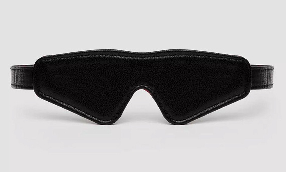 Двусторонняя красно-черная маска на глаза Reversible Faux Leather Blindfold - искусственная кожа
