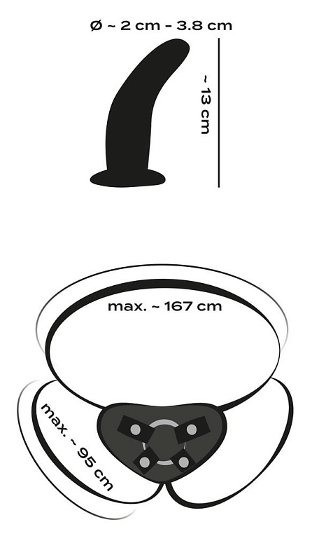 Черный вибрострапон с пультом ДУ RC Vibrating Strap-On - 13 см. - фото 9
