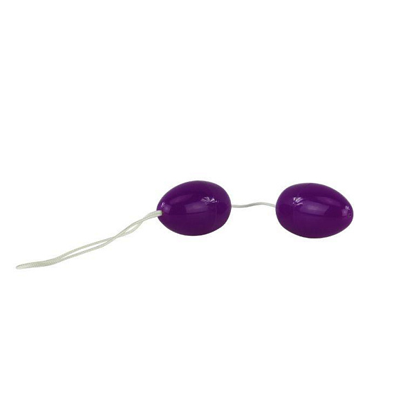 Фиолетовые анальные шарики вытянутой формы - анодированный пластик (ABS)