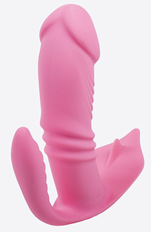 Розовый анально-вагинальный вибратор Hidden Lover от Intimcat