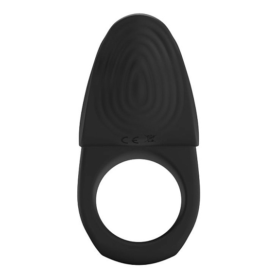 Черное эрекционное кольцо с вибрацией Vibrating Susanna от Intimcat